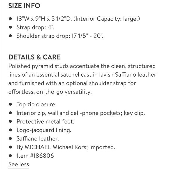 Large Michael Kors Studded Selma Bag - Picture 5 of 5